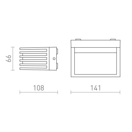 RED - Design Rendl - R13564 - LED Vonkajšie nástenné svietidlo CLAIRE LED/6W/230V IP54