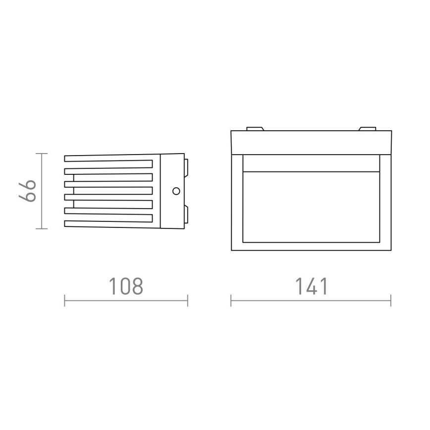 RED - Design Rendl  -R13564 - LED Vonkajšie nástenné svietidlo CLAIRE LED/6W/230V IP54