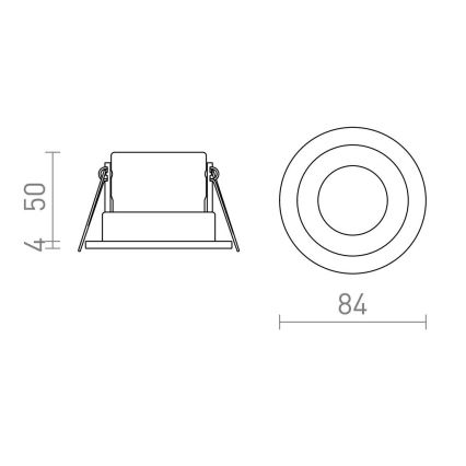 RED - Design Rendl - R13602 - LED Kúpeľňové podhľadové svietidlo BELLA LED/11W/230V IP65