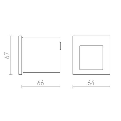 RED - Design Rendl - R12013 - LED Vonkajšie vstavané svietidlo TESS LED/3W/230V IP54 biela