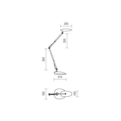 Redo 01-1036 - LED Stolná lampa KEPLER VEIOZA LED/6.5W/230V