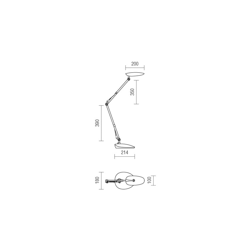 Redo 01-1036 - LED Stolná lampa KEPLER VEIOZA LED/6.5W/230V