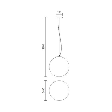 Redo 01-1066 - Luster na lanku OLA 2xE27/42W/230V pr. 40 cm