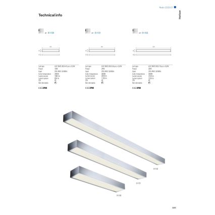 Redo 01-1132 - LED Kúpeľňové osvetlenie zrkadla HORIZON LED/30W/230V 120 cm IP44