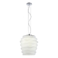 Redo 01-1142 - Luster na lanku MAGMA 1xE27/42W/230V, priemer 38 cm, lesklý chróm/biela