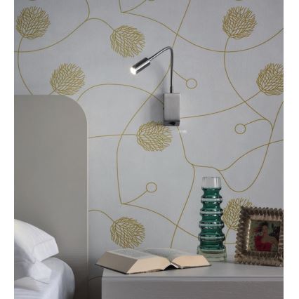 Redo 01-1195 - LED Flexibilná lampička HELLO LED/3W/230V matný chróm