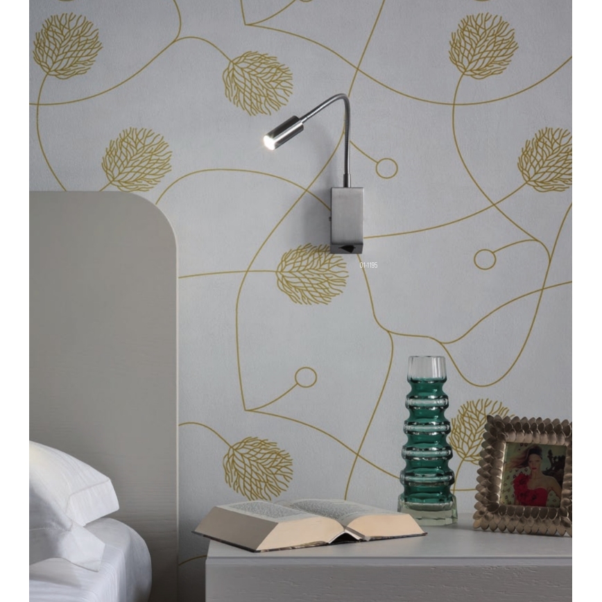 Redo 01-1195 - LED Flexibilná lampička HELLO LED/3W/230V matný chróm