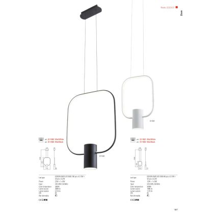 Redo 01-1226 - LED stmievateľná stolová lampa DOM LED/21W/230V biela