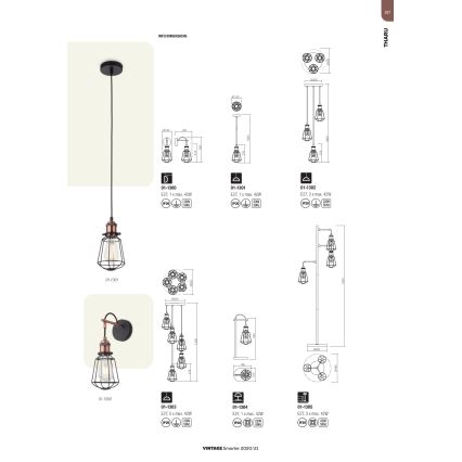 Redo 01-1301 - Luster na lanku THARU 1xE27/42W/230V