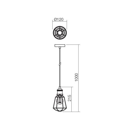 Redo 01-1301 - Luster na lanku THARU 1xE27/42W/230V