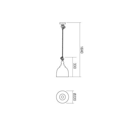 Redo 01-1399 - Luster na lanku KASHI 1xE27/42W/230V