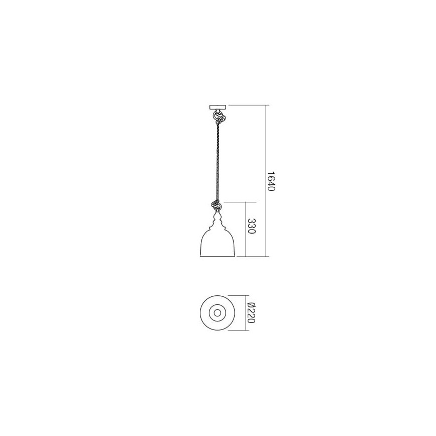 Redo 01-1399 - Luster na lanku KASHI 1xE27/42W/230V