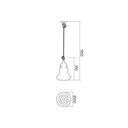 Redo 01-1401 - Luster na lanku KASHI 1xE27/42W/230V