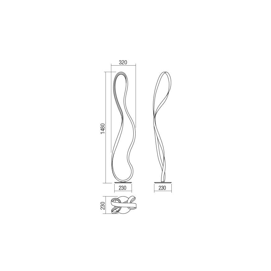Redo 01-1417 - LED Stmievateľná stojacia lampa NUBO 1xLED/35W/230V biela