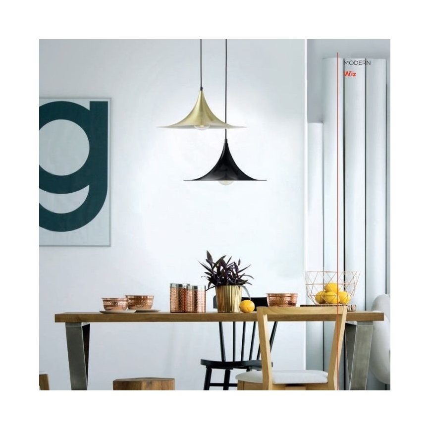 Redo 01-1456 - Luster na lanku WIZ 1xE27/42W/230V mosadz
