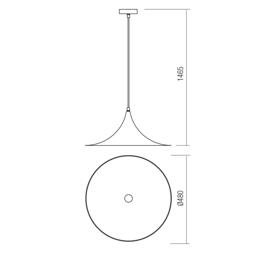 Redo 01-1456 - Luster na lanku WIZ 1xE27/42W/230V mosadz