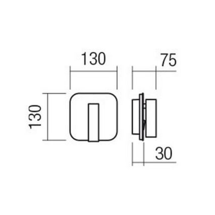 Redo 01-1492 - LED nástenné svietidlo QUDA LED/6W/230V + LED/3W CRI 90 čierna