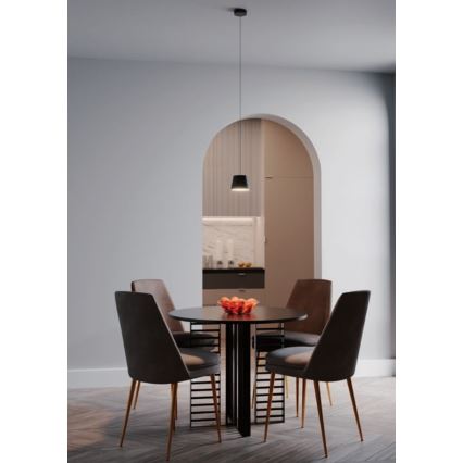 Redo 01-1496 - LED luster na lanku LOLLI LED/6W/230V pr. 14 cm čierna