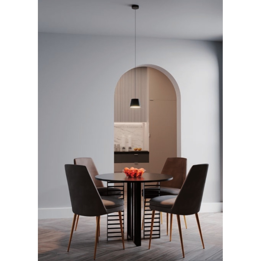 Redo 01-1496 - LED luster na lanku LOLLI LED/6W/230V pr. 14 cm čierna