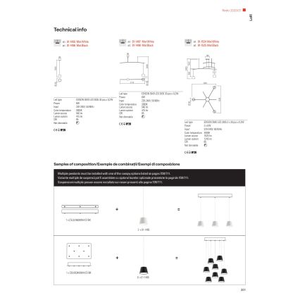 Redo 01-1496 - LED luster na lanku LOLLI LED/6W/230V pr. 14 cm čierna