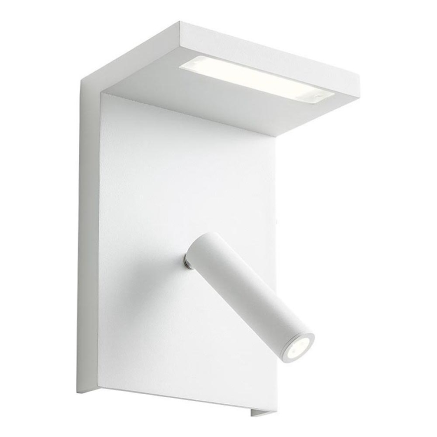 Redo 01-1499 - LED Nástenné bodové svietidlo AGOS LED/6W/230V + LED/3,2W USB biela