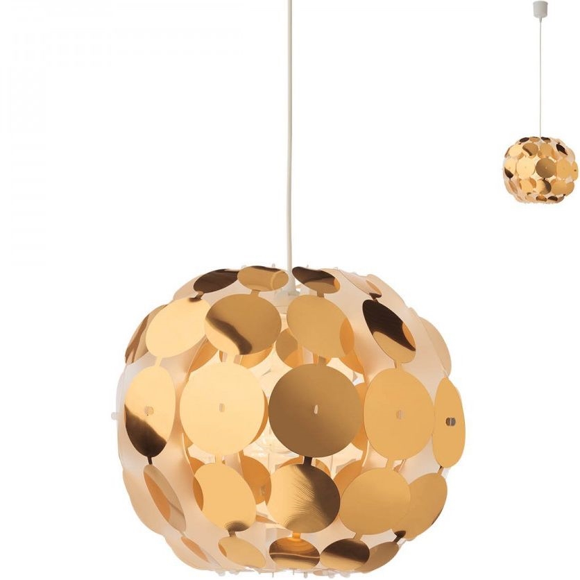 Redo 01-1508 - Luster na lanku ODEON 1xE27/42W/230V pr. 36 cm zlatá