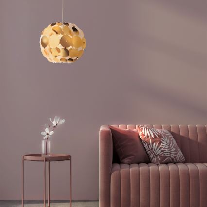 Redo 01-1508 - Luster na lanku ODEON 1xE27/42W/230V pr. 36 cm zlatá