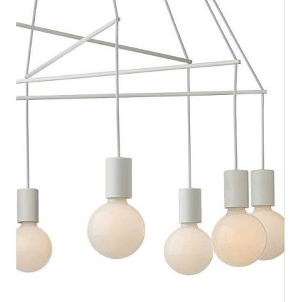 Redo 01-1564 - Luster na lanku MIKADO 8xE27/42W/230V pr. 82 cm biela