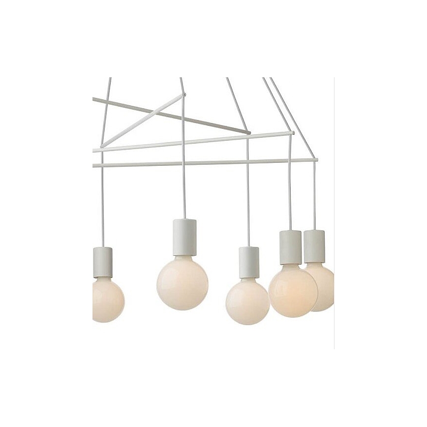 Redo 01-1564 - Luster na lanku MIKADO 8xE27/42W/230V pr. 82 cm biela