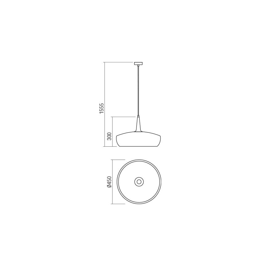 Redo 01-1615 - Luster na lanku AGADIR 1xE27/42W/230V