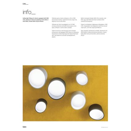 Redo 01-1626 - LED bodové svietidlo UTO LED/6W/230V priemer 9 cm čierne