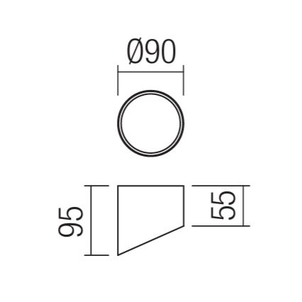 Redo 01-1626 - LED bodové svietidlo UTO LED/6W/230V priemer 9 cm čierne