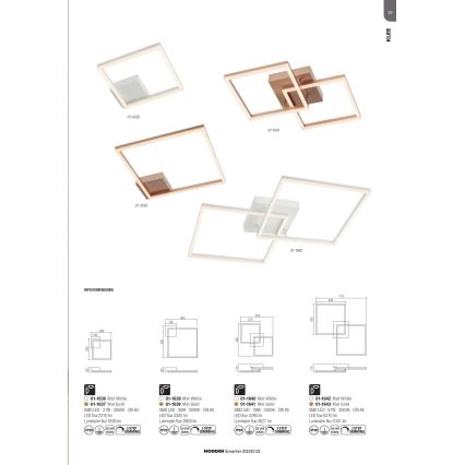 Redo 01-1638 - LED stmievateľné stropné svietidlo KLEE LED/30W/230V 45x45 cm biela