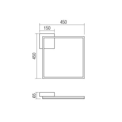 Redo 01-1638 - LED stmievateľné stropné svietidlo KLEE LED/30W/230V 45x45 cm biela