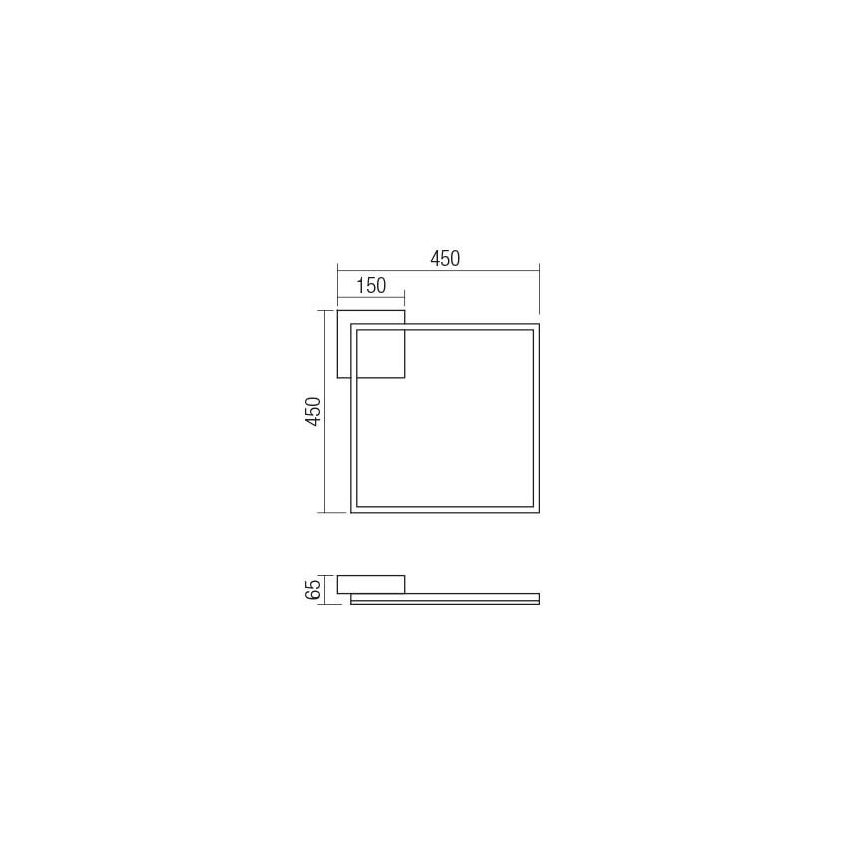 Redo 01-1638 - LED stmievateľné stropné svietidlo KLEE LED/30W/230V 45x45 cm biela
