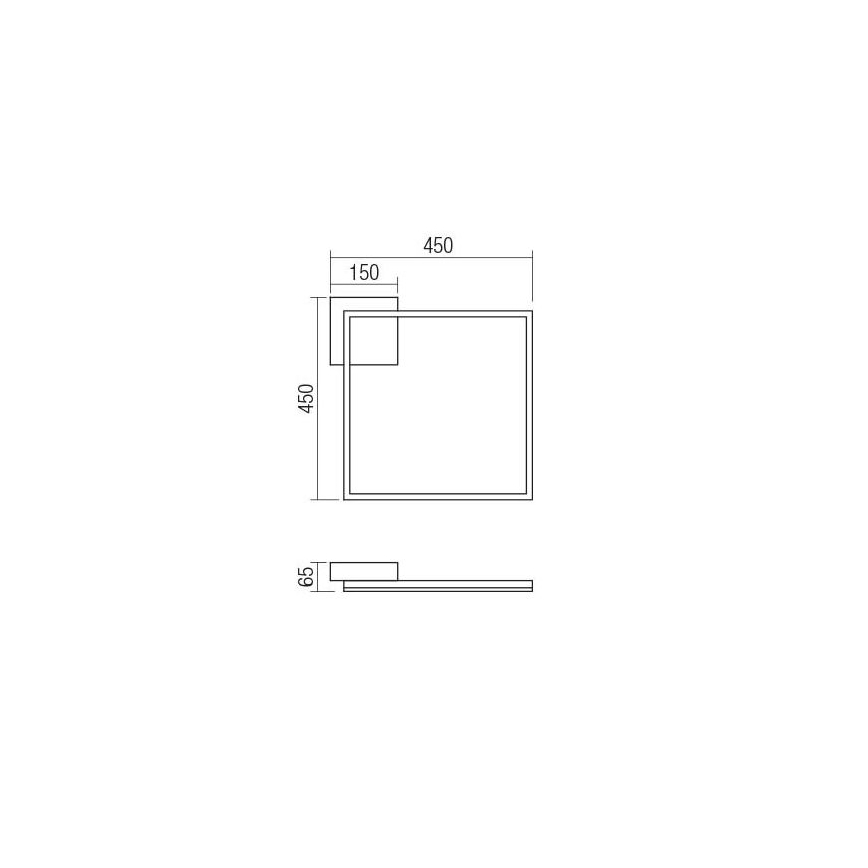 Redo 01-1639 - LED Stmievateľné stropné svietidlo KLEE LED/30W/230V 45x45 cm zlaté