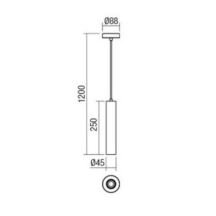 Redo 01-1660 - Luster na lanku GOSSIP 1xE27/42W/230V