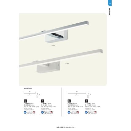 Redo 01-1671 - LED Kúpeľňové osvetlenie zrkadla NEPTUNE LED/12W/230V IP44