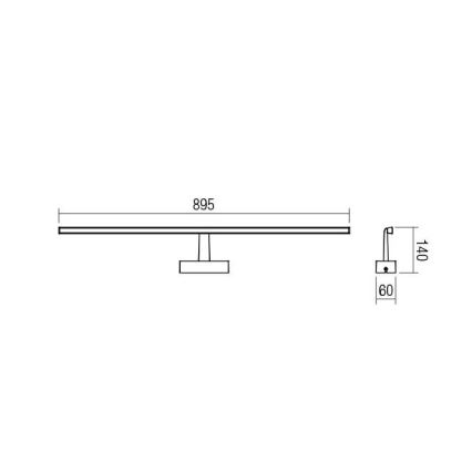 Redo 01-1677 - LED Kúpeľňové osvetlenie zrkadla NEPTUNE 1xLED/18W/230V IP44