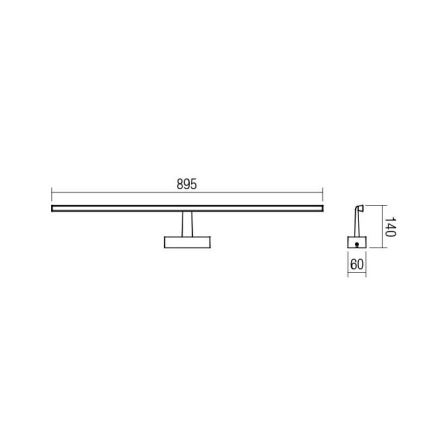 Redo 01-1678 - LED Kúpeľňové osvetlenie zrkadla NEPTUNE 1xLED/18W/230V IP44