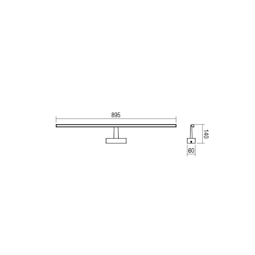 Redo 01-1678 - LED Kúpeľňové osvetlenie zrkadla NEPTUNE 1xLED/18W/230V IP44