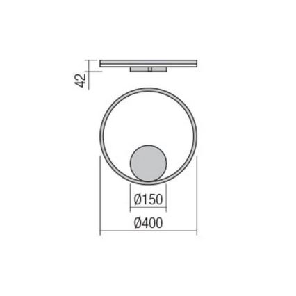 Redo 01-1701 - LED Nástenné svietidlo ORBIT LED/28W/230V