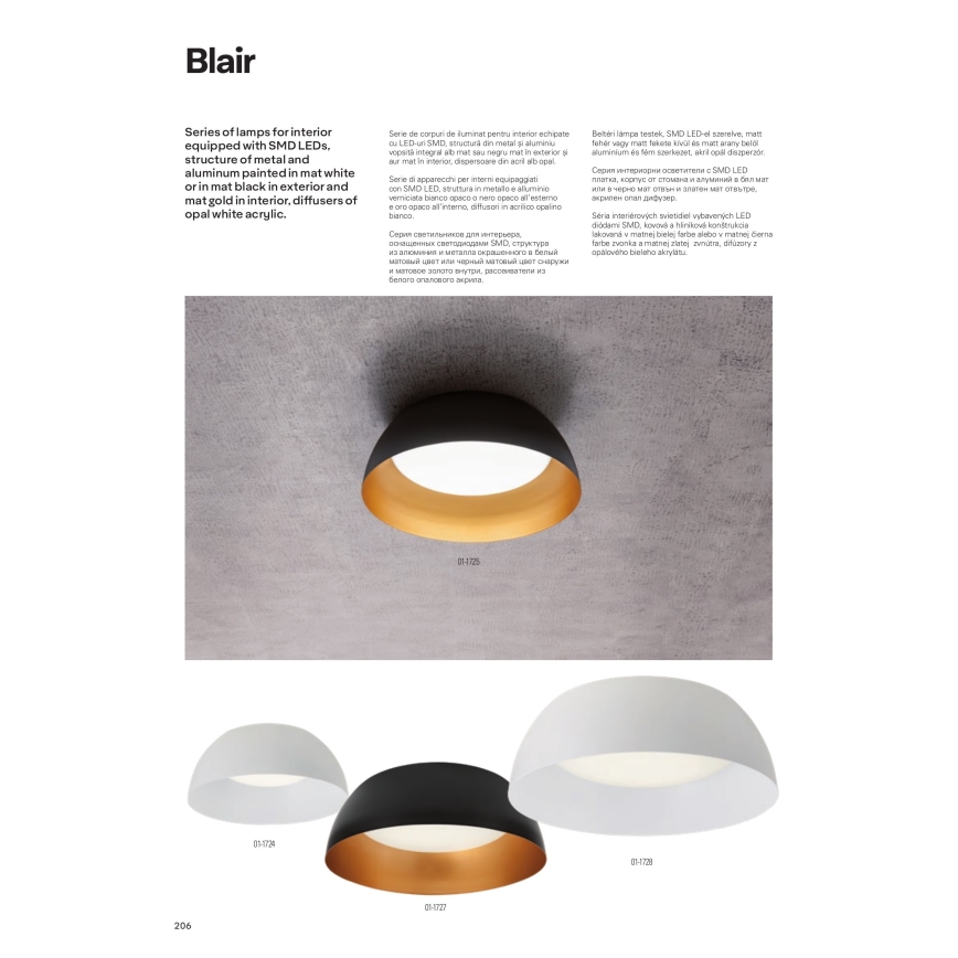 Redo 01-1732 - LED Luster na lanku BLAIR LED/55W/230V 3000K biela