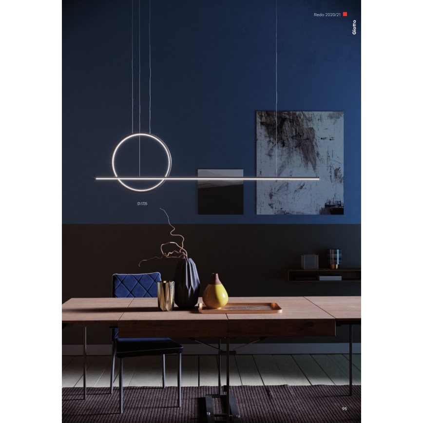 Redo 01-1735 - LED Stmievateľný luster na lanku GIOTTO LED/46W/230V čierna