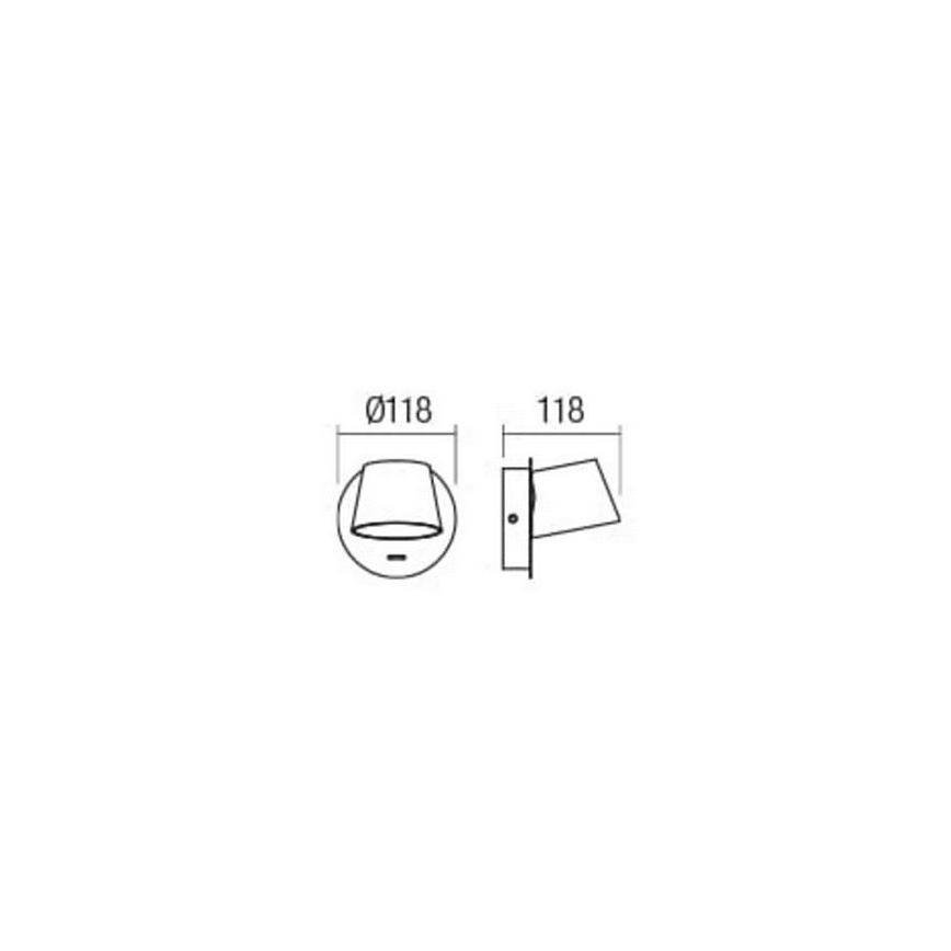 Redo 01-1738 - LED Nástenné svietidlo SHAKER LED/6W/230V