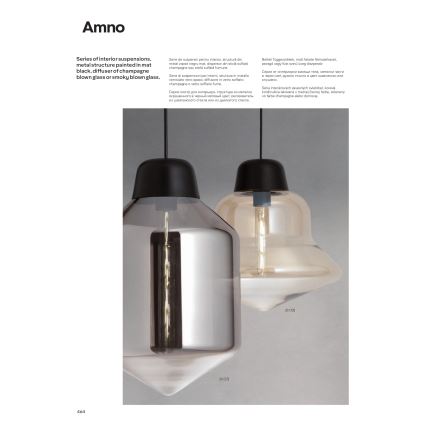 Redo 01-1771 - Závesné svietidlo na lanku AMNO 1xE27/42W/230V pr. 33 cm sivé