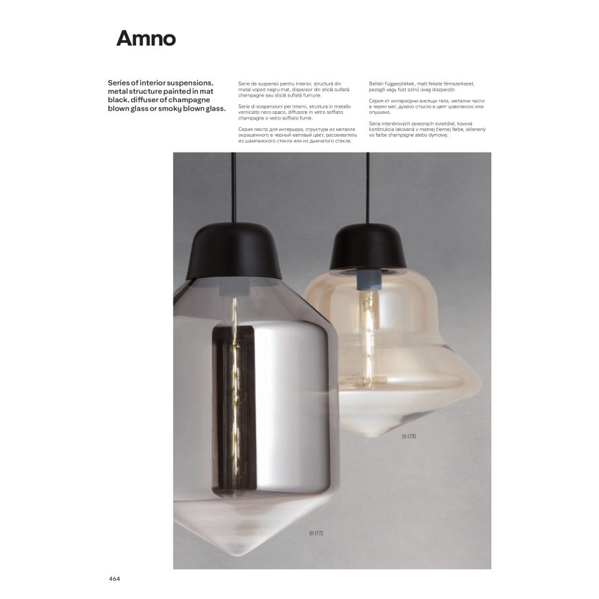 Redo 01-1772 - Luster na lanku AMNO 1xE27/42W/230V priemer 26 cm béžový