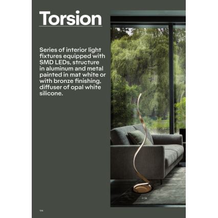 Redo 01-1796 - LED luster na lankách TORSION LED/40W/230V priemer 74 cm bronzový