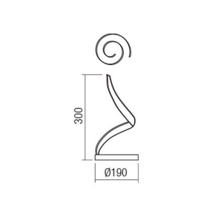 Redo 01-1816 - LED stolná lampa TORSION LED/11W/230V 3000K bronzová