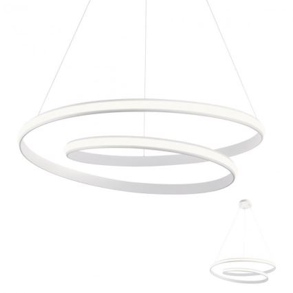 Redo 01-1890 - LED stmievateľný luster na lane TORSION LED/35W/230V 4000K pr. 75 cm biela